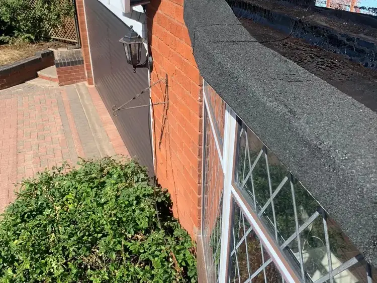 New felt covering on a leaded bay window roof in Sutton Coldfield